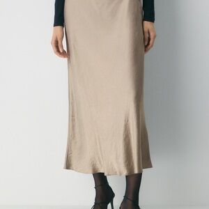 Aritzia Satin Slip Maxi Skirt